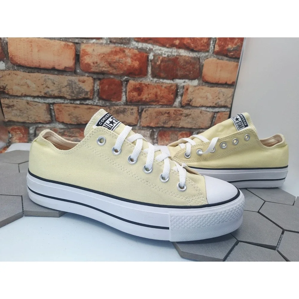Converse All Star Platform Lift Low Butter Yellow Women Sz 9.5 Sneakers 2022 NIB